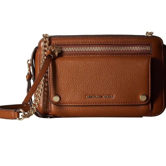 Michael Kors Mitchell Caramel Camera Crossbody Bag - Women | Color: Brown - Picture 1 of 17